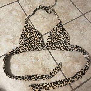 Victoria’s Secret Cheetah Triangle Swim Top, Small